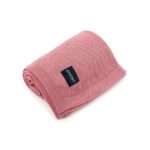 Knitted Bamboo Blanket Faro - RASPBERRY