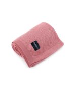 Knitted Bamboo Blanket Faro - RASPBERRY