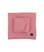 Knitted Bamboo Blanket Faro - RASPBERRY - Image 2