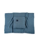 Knitted Bamboo Blanket Pure - OCEAN BLUE - Image 5