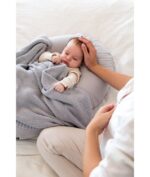 Knitted Bamboo Blanket Faro - LIGHT GREY - Image 3