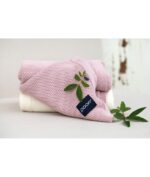 Knitted Bamboo Blanket Faro - RASPBERRY - Image 5