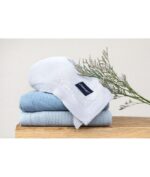 Knitted Bamboo Blanket Faro - RASPBERRY - Image 6